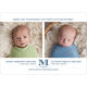 Navy Initial Photo Twins Birth Announcements Image 5 of 6
